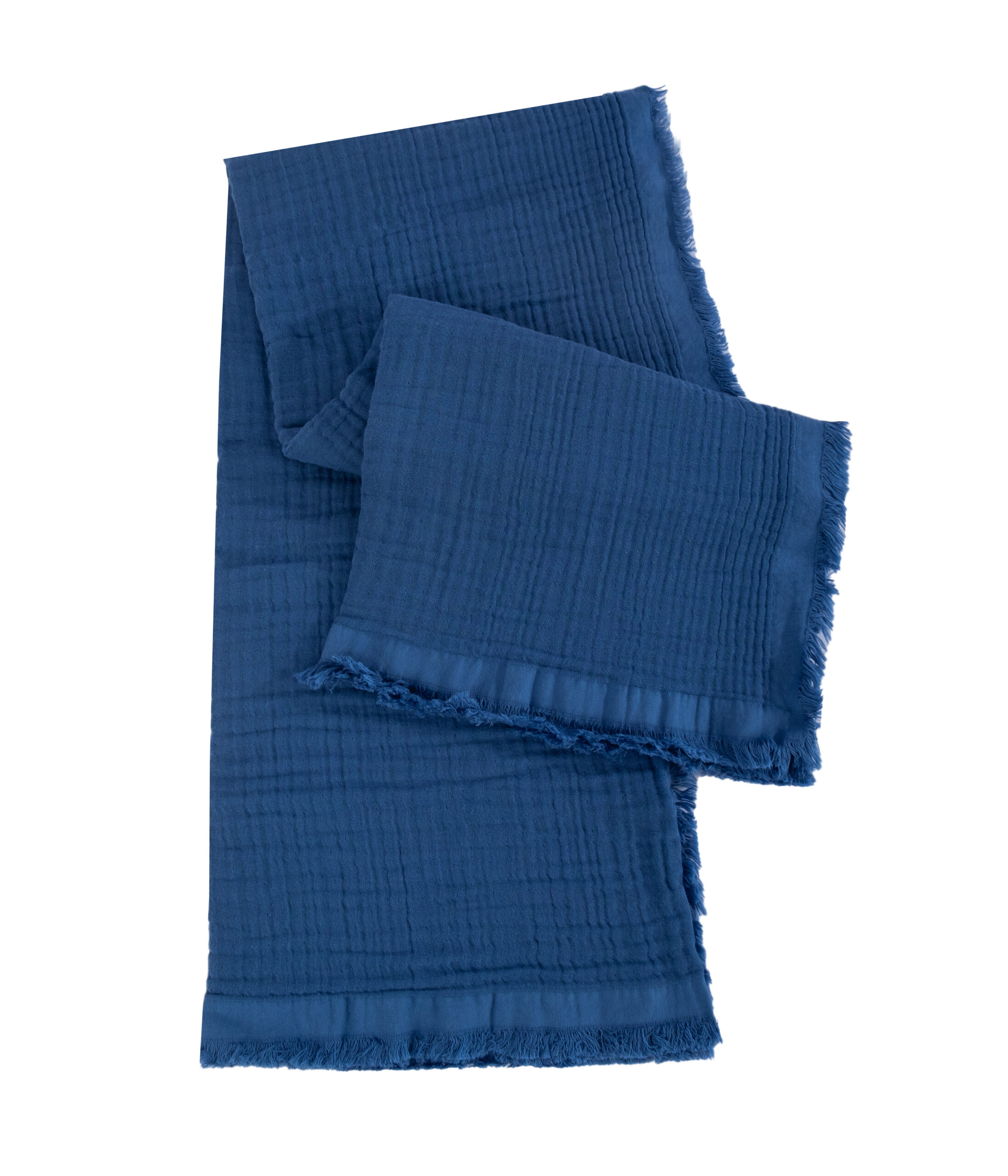Cuddle Duo Blue Muslin Blanket Set - Image 2